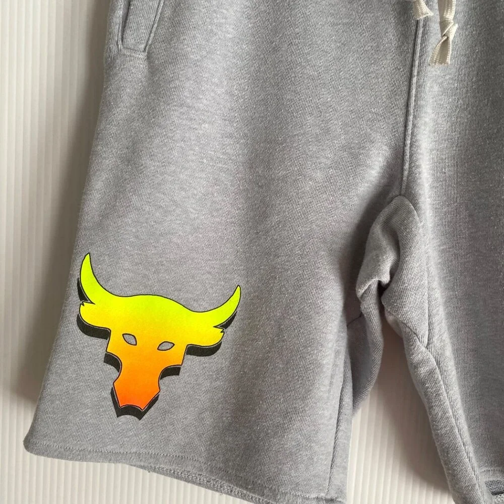 youth medium gray Under Armour Rock/Bull jersey knit basketball sweat athletic s